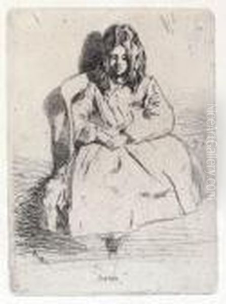 Annie, Seated Oil Painting by James Abbott McNeill Whistler