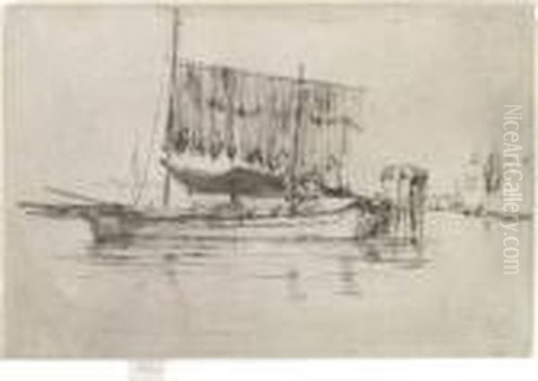 The Fishing Boat Oil Painting by James Abbott McNeill Whistler