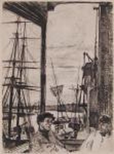 Rotherhithe Oil Painting by James Abbott McNeill Whistler