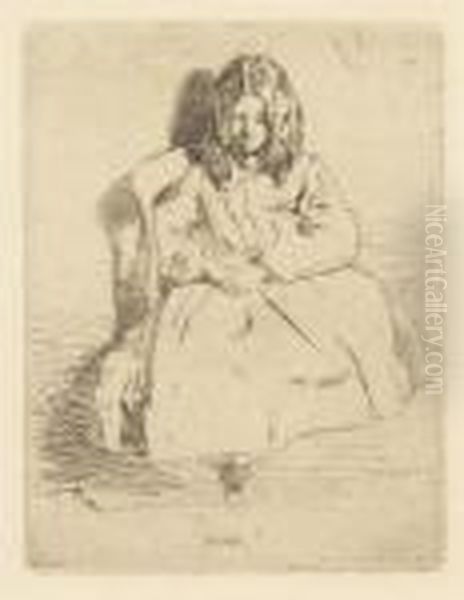 Annie Seated Oil Painting by James Abbott McNeill Whistler