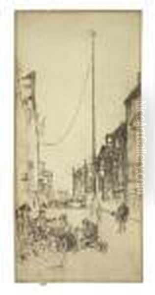 The Mast, From: The First Venice Set Oil Painting by James Abbott McNeill Whistler