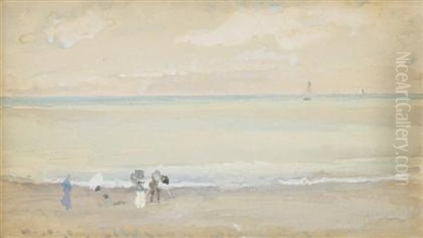 Blue And Opal - The Photographer Oil Painting by James Abbott McNeill Whistler