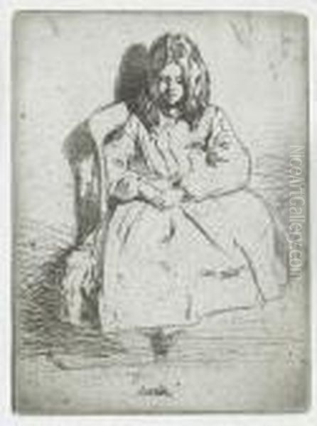 Annie, Seated Oil Painting by James Abbott McNeill Whistler