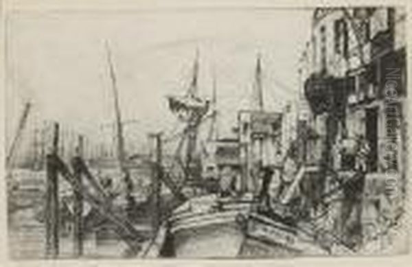 The Limehouse Oil Painting by James Abbott McNeill Whistler