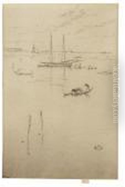 The Little Lagoon Oil Painting by James Abbott McNeill Whistler