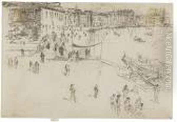 The Riva, No. 2 Oil Painting by James Abbott McNeill Whistler