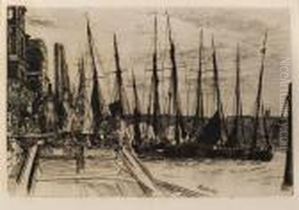 Billingsgate Oil Painting by James Abbott McNeill Whistler