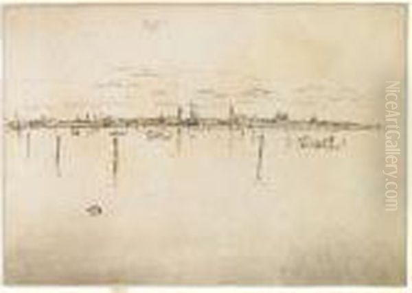 Little Venice, From Twelve Etchings Oil Painting by James Abbott McNeill Whistler