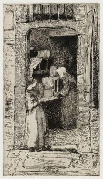 La Marchande De Moutarde Oil Painting by James Abbott McNeill Whistler