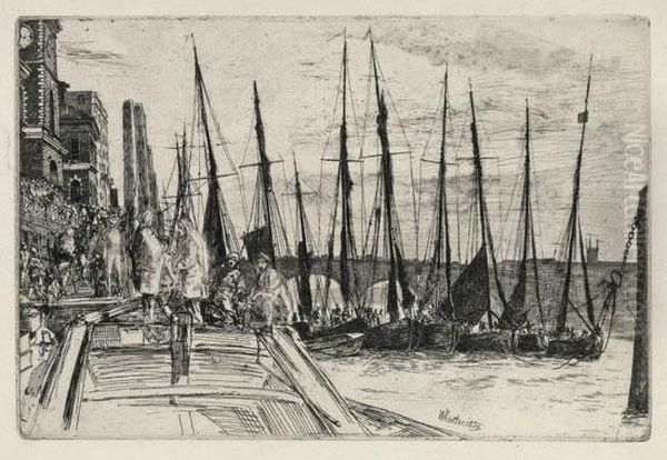 Billingsgate Oil Painting by James Abbott McNeill Whistler