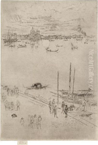 Upright Venice Oil Painting by James Abbott McNeill Whistler