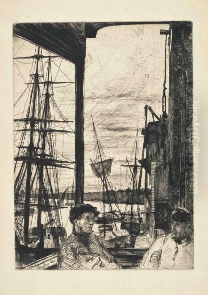 Rotherhithe Oil Painting by James Abbott McNeill Whistler