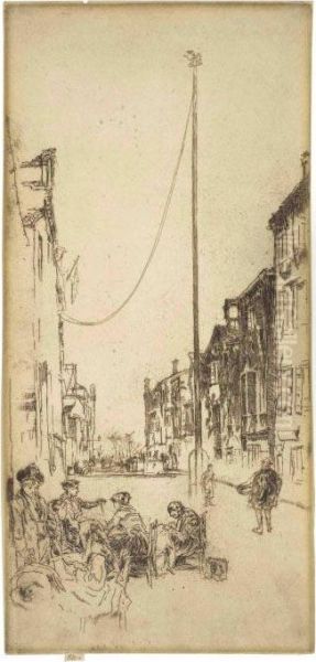 The Mast Oil Painting by James Abbott McNeill Whistler