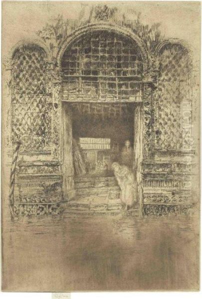 The Doorway Oil Painting by James Abbott McNeill Whistler