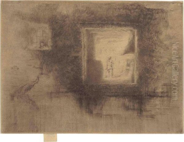 Nocturne Furnace Oil Painting by James Abbott McNeill Whistler