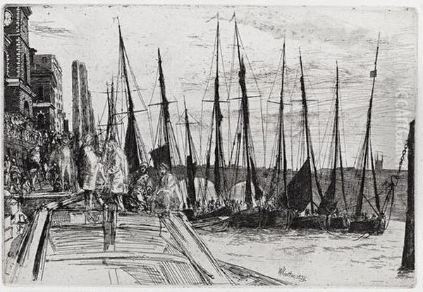 Billingsgate Oil Painting by James Abbott McNeill Whistler