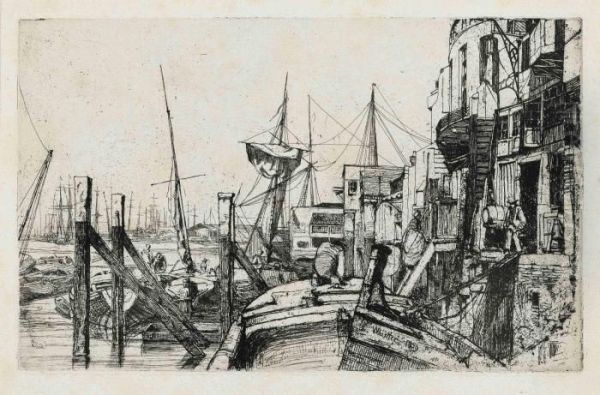 Limehouse Oil Painting by James Abbott McNeill Whistler