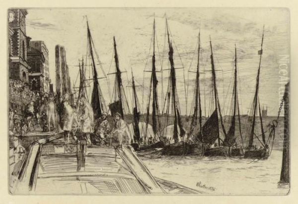 Billingsgate Oil Painting by James Abbott McNeill Whistler