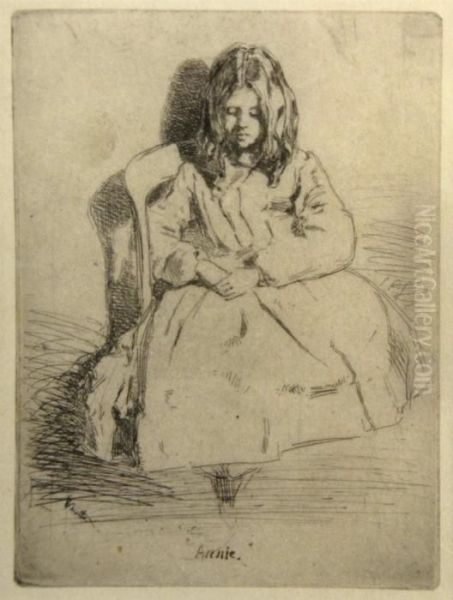 Annie Seated Oil Painting by James Abbott McNeill Whistler