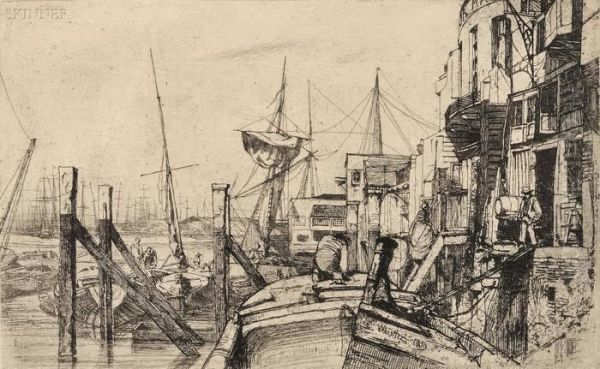 Limehouse Oil Painting by James Abbott McNeill Whistler