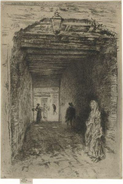 The Beggars Oil Painting by James Abbott McNeill Whistler