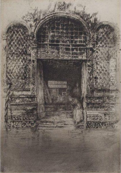 The Doorway Oil Painting by James Abbott McNeill Whistler