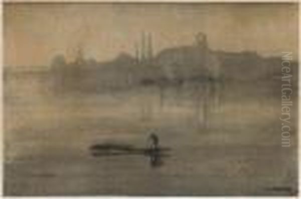 Nocturne Oil Painting by James Abbott McNeill Whistler