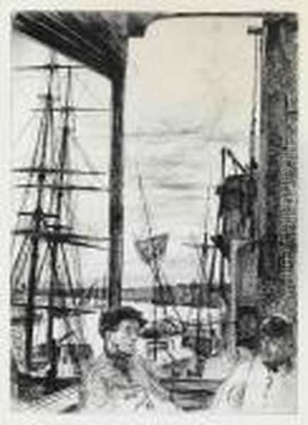 Rotherhithe Oil Painting by James Abbott McNeill Whistler