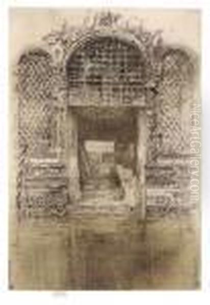 The Doorway, From Twelve Etchings Oil Painting by James Abbott McNeill Whistler