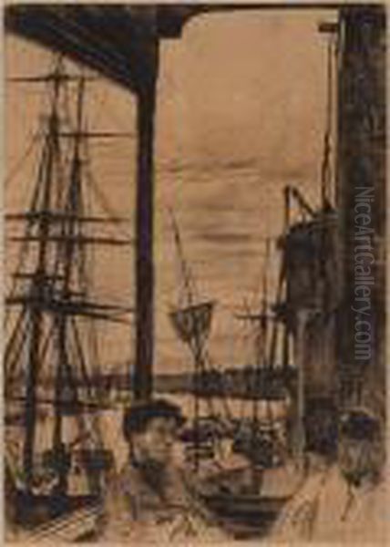 Rotherhithe Oil Painting by James Abbott McNeill Whistler