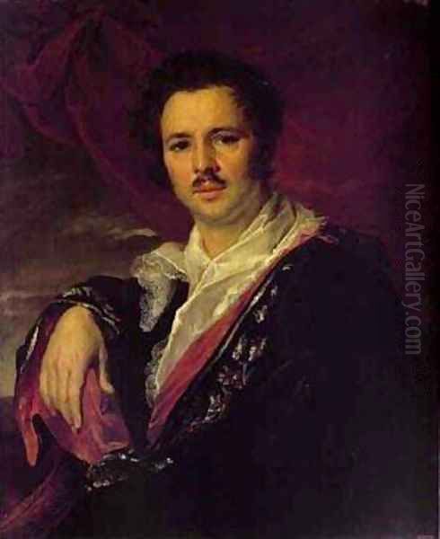 Portrait Of NA Maikov 1821 Oil Painting by Vasili Andreevich Tropinin