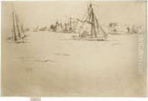 Dordrecht Oil Painting by James Abbott McNeill Whistler