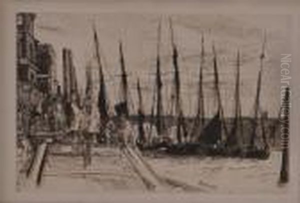 Billingsgate Oil Painting by James Abbott McNeill Whistler