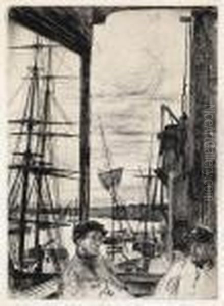 Rotherhithe Oil Painting by James Abbott McNeill Whistler