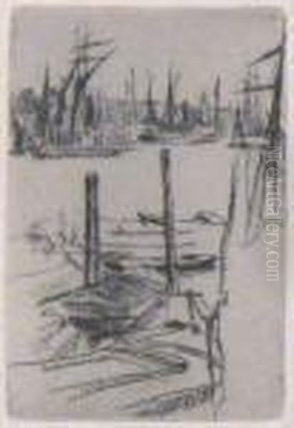 Wapping (the Tiny Pool) Oil Painting by James Abbott McNeill Whistler