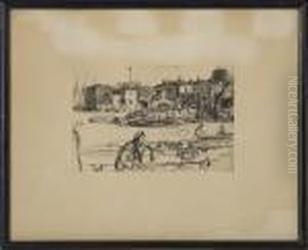 Black Lion Wharf Oil Painting by James Abbott McNeill Whistler