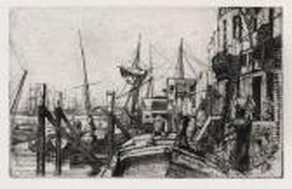 Limehouse Oil Painting by James Abbott McNeill Whistler