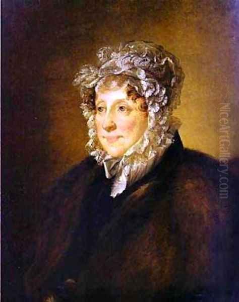 Portrait Of An Elderly Woman In A Cap 1820s Oil Painting by Vasili Andreevich Tropinin