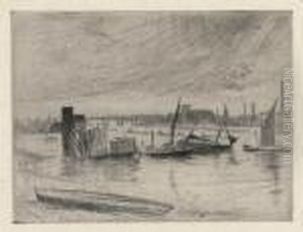 Early Morning, 
Battersea Oil Painting by James Abbott McNeill Whistler