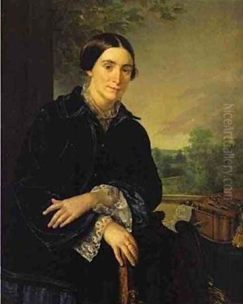 Portrait Of EA Selivanovskaya 1852 Oil Painting by Vasili Andreevich Tropinin