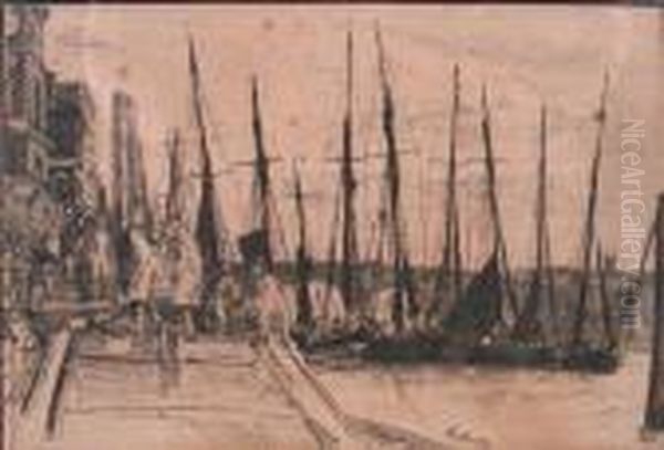 Billingsgate Oil Painting by James Abbott McNeill Whistler