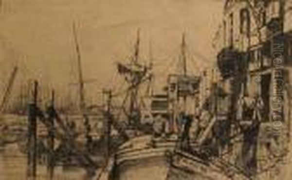 Limehouse Oil Painting by James Abbott McNeill Whistler