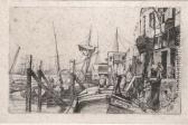 Limehouse Oil Painting by James Abbott McNeill Whistler