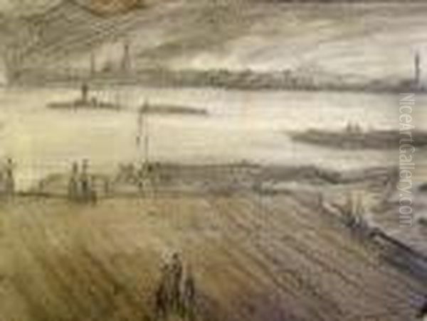 Study Of
The Thames Oil Painting by James Abbott McNeill Whistler