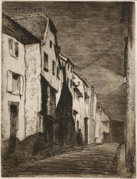 Street At Saverne Oil Painting by James Abbott McNeill Whistler