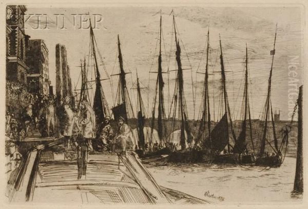 Billingsgate Oil Painting by James Abbott McNeill Whistler