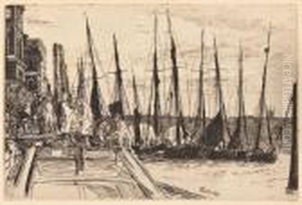 Billingsgate Oil Painting by James Abbott McNeill Whistler