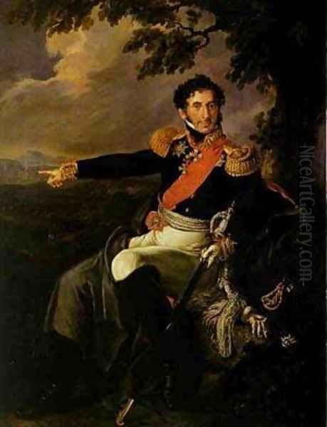 Portrait Of The Prince Pi Bagration 1815 Oil Painting by Vasili Andreevich Tropinin