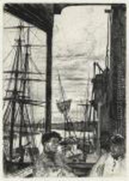 Rotherhithe. Oil Painting by James Abbott McNeill Whistler