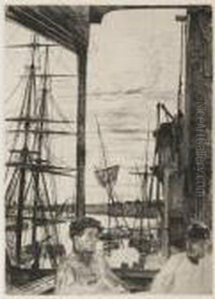 Rotherhithe Oil Painting by James Abbott McNeill Whistler